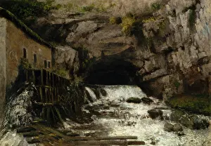 Mill Prints: THE SOURCES OF THE LOUE, by Gustave Courbet, 1864, French painting, oil on canvas