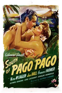 Lovers Prints: SOUTH OF PAGO PAGO, from left, Jon Hall, Frances Farmer, 1940