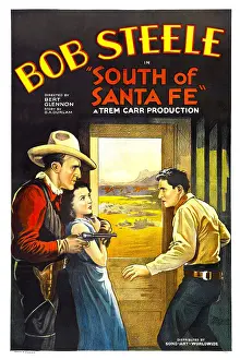 Janis Prints: SOUTH OF SANTA FE, center: Janis Elliott, far right: Bob Steele, 1932