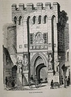 Englishwoman Prints: Southampton. Northern Gate. Engraving. AISA/Everett Collection**US SALES ONLY**