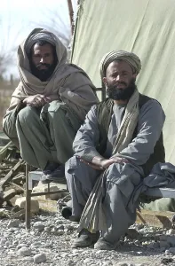 Helmand Province Prints: Southern Alliance fighters outside the Kandahar International Airport during the first months after the al Qaeda 9/11