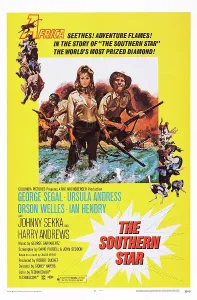 Ursula Prints: THE SOUTHERN STAR, US poster art: from left, front, Ursula Andress, George Segal, 1969