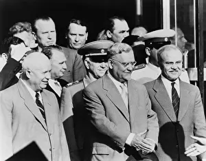 Khrushchev Prints: Soviet delegation leaving the Palace of Nations