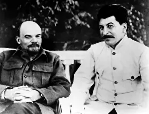 Politician Prints: Soviet Premier Vladimir Lenin, and future Soviet Premier Joseph Stalin (from 1922)