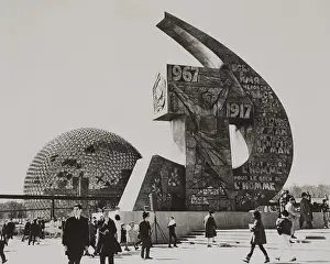 Worlds Fair Prints: Soviet and U.S. exhibits at the Montreal World's Fair, May 2, 1967