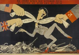 Lcgr1406 Prints: Soviet World War 2 poster by Kukryniksy, 1942