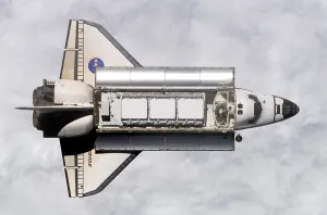 Space Travel Prints: Space shuttle Endeavour approaching the International Space Station