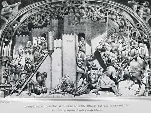 Catholic Monarchs 15 16th Century Prints: Spain (1485). Reconquest. Assault and delivering of Ronda to the Catholic Monarchs