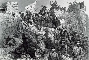 Barcelonese Prints: Spain (1713). War of the Spanish Succession. Siege of Barcelona