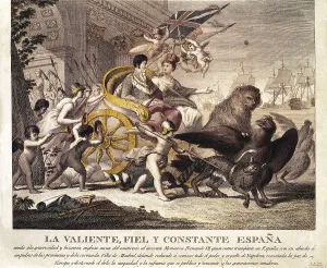 Regal Prints: Spain (1802). Entrance of the kings Carlos IV and Mara Luisa in Barcelona