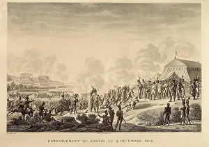 Attire Prints: Spain (1808). Peninsular War. Bombardment of Madrid (4th December 1808)