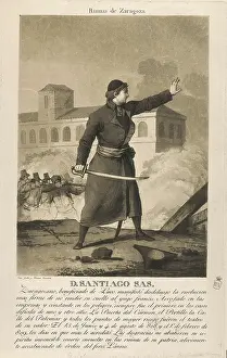 Zaragoza Prints: Spain (1809). Peninsular War. Santiago Sas