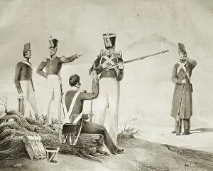 Military Dress Prints: Spain (1830). Provincial Militia
