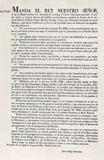 Isabella Ii 1830 1904 Prints: Spain (1833). Royal edict with the orders about protocol for the Oath of the Princess Mara Isabel Luisa