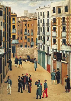 Militarist Prints: Spain (1842). Barcelona