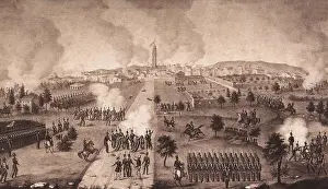 Repression Prints: Spain (1843). Bombardment of the city of Reus by the troops of general Zurbano