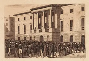 Juan Prints: Spain (1843). Juan Prim i Prats talking to the people of Barcelona (15th June 1843)