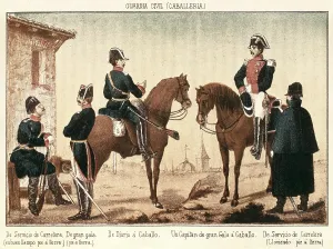 Spain (1858). Uniforms of the Civil Guard. Litography. FRANCE. Paris. National Library. AISA/Everett Collection**US SALES ONLY**