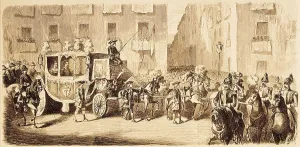 Isabella Ii 1830 1904 Prints: Spain (1860). Isabel II going to the Congress Palace for the solemn opening of Cortes (25th May 1860)