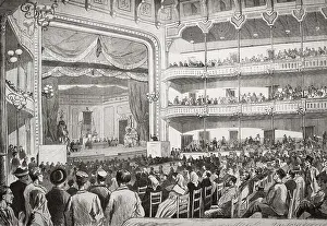 Social Movement Prints: Spain (1870). First Congress of Spanish Workers