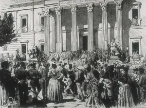 First Spanish Republic Prints: Spain (1873). First Republic. Opening of the Constituent Cortes (8th June 1873)