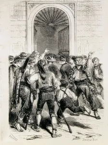 First Spanish Republic Prints: Spain (1873). Proclamation of the First Republic and storming of the Barcelona city hall (11th February 1873)