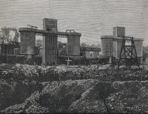 Industrialization Prints: Spain (1883). Biscay. Mining industry