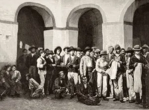 Social Movement Prints: Spain (1883). Members of the anarchist organization 'La Mano Negra' (The Black Hand)