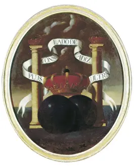 Colonnade Prints: Spain (18th c.). Emblem of the Spanish transatlantic possessions