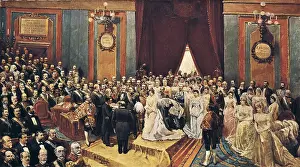 Regal Prints: Spain (1902). Alfonso XIII, together with Mara Cristina de Habsburgo