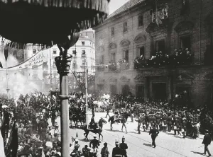 Social Movement Prints: Spain (1906). Attack against Alfonso XIII and Victoria Eugenia on their wedding day