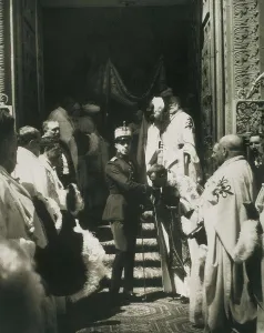 Alfonso Xiii 1886 1941 Prints: Spain (1911). The king Alfonso XIII visiting the convent of Calatravas