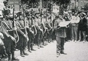 Regal Prints: Spain (1917). General strike. The army proclamates the martial law (August)