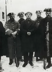 Anarchist Prints: Spain (1921). The Civil Guard taking arrested to Luis Nicolau