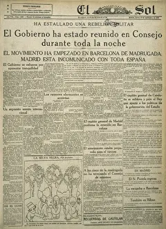 Public Media Prints: Spain (1923). Newspaper 'El Sol' (12th September 1923)