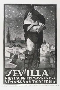 Seville Prints: Spain (1925). Poster of the Festivals of Springtime