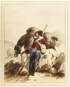 Carlists Prints: Spain (19th c.). Carlist Wars. Cavalry under Cabrera's comandment
