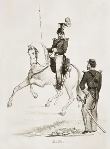 Militia Prints: Spain (19th c.). Cavalry of the Nacional Militia