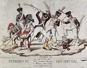 Etchingseurope Prints: Spain (19th c.). El Entierro de los Serviles (The Burial of Absolutists)