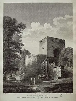 Spanisheurope Prints: Spain (19th c.). Granada. Main gate of the Alhambra