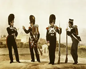 Aisagp4 Prints: Spain (19th c.). Grenadiers of the Royal Guard