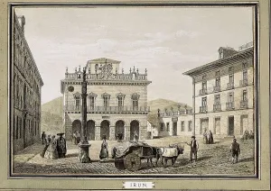 Spain (19th c.). Irun. Litography. SPAIN. Donostia. San Telmo Municipal Museum. AISA/Everett Collection**US SALES ONLY**