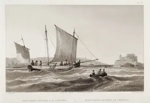 To Fish Prints: Spain (19th c.). La Corua. Castle of San Antn