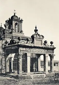 Temples Prints: Spain (19th c.). Mrida. Temple of Mars and church of Santa Eulalia