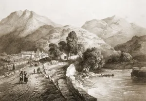 Euzkadi Prints: Spain (19th c.). Tolosa. Hermitage of San Esteban (Saint Stephen) and sight of the city