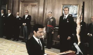 Policies Prints: Spain (5th July 1976). Adolfo Surez is sworn as President of the Government before the king Juan Carlos I
