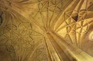 Almeria Prints: SPAIN. Almeria. Cathedral. Vault of the main nave