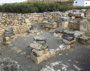Aragon Prints: SPAIN. ARAGON. HUESCA. Fraga. Roman remains of the ancient Villa Fortunatus (2nd-4th c)
