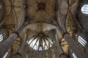 Ribera Prints: SPAIN. Barcelona. Church of Santa Maria del Mar