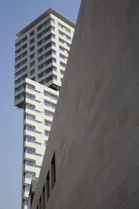 SPAIN. Barcelona. Hotel Hilton Diagonal Mar. Architect: scar Tusquets, 2005. Architecture. AISA/Everett Collection - Image has fine art copyright
